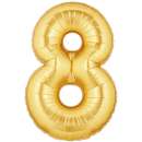 Gold Foil Number Balloon - 8